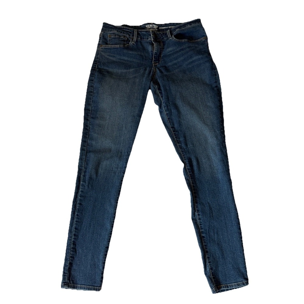 Levi Signature Modern Skinny Jeans Women 31x29 Blue Stretch Mid Rise (tag 31x34)